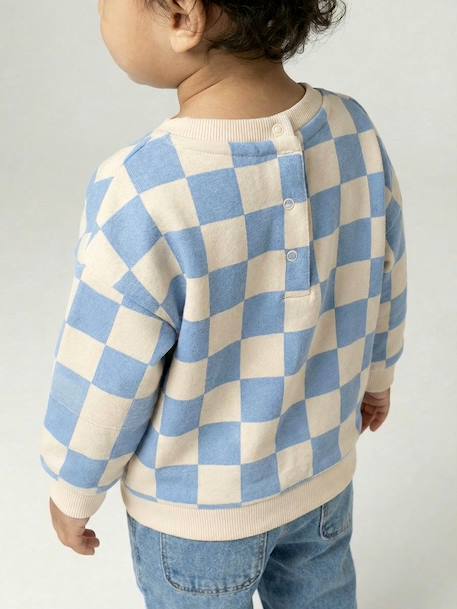 Baby sweater voor jongens 'Team Soleil' grijsblauw - vertbaudet enfant 
