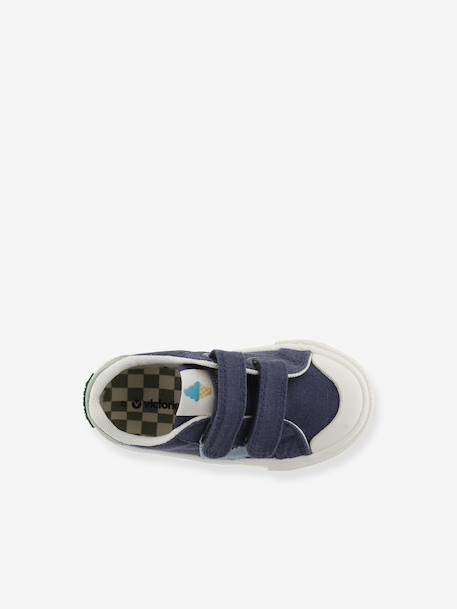 Kindersneakers van gekleurd canvas Tribu Tiras Lona VICTORIA® jeansblauw+rozen - vertbaudet enfant 