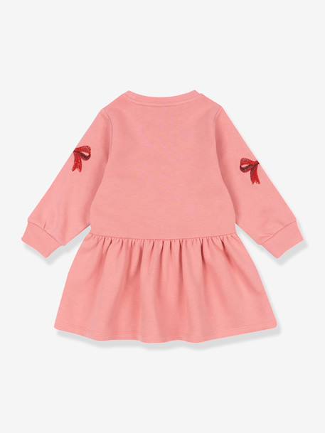 Uitlopende sweaterjurk rozen+wit - vertbaudet enfant 