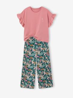 Meisje-Meisjesset T-shirt en wijde broek