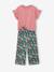 Meisjesset T-shirt en wijde broek ecru+rouge - vertbaudet enfant 
