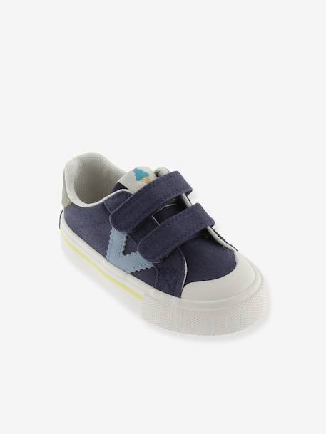Kindersneakers van gekleurd canvas Tribu Tiras Lona VICTORIA® jeansblauw+rozen - vertbaudet enfant 