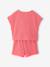 Set voor meisjes, t-shirt en short van fantasie breisel ecru+rozen - vertbaudet enfant 