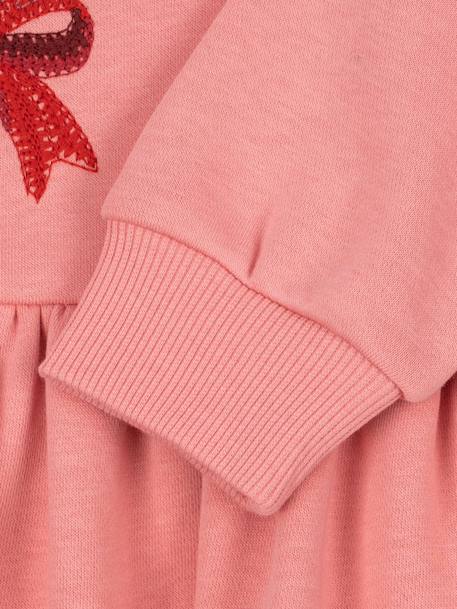 Uitlopende sweaterjurk rozen+wit - vertbaudet enfant 