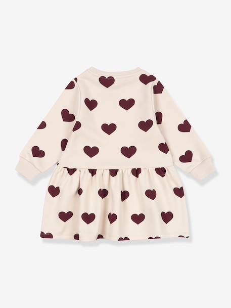 Uitlopende sweaterjurk rozen+wit - vertbaudet enfant 