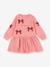 Uitlopende sweaterjurk rozen+wit - vertbaudet enfant 