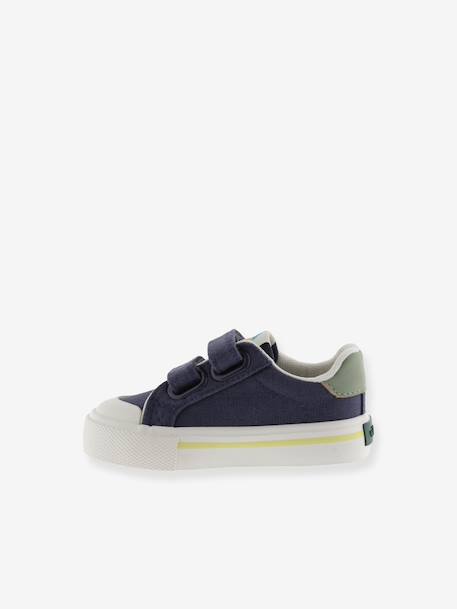 Kindersneakers van gekleurd canvas Tribu Tiras Lona VICTORIA® jeansblauw+rozen - vertbaudet enfant 