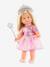 Poppen prinses verjaardagskoffer 36 cm rozen - vertbaudet enfant 