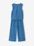 Set met korte broek en top van licht denim middenblauw - vertbaudet enfant 