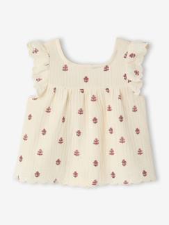 -Mouwloze bedrukte blouse