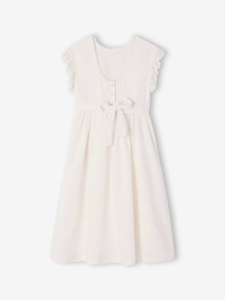 Elegante lange jurk wit - vertbaudet enfant 