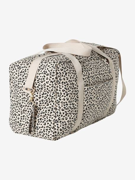 Luiertas Canvas club luipaard beige, bedrukt+touw - vertbaudet enfant 