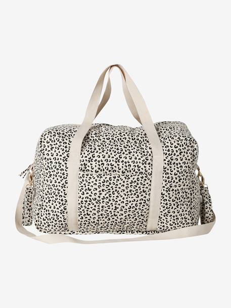 Luiertas Canvas club luipaard beige, bedrukt+touw - vertbaudet enfant 