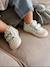 Stoffen tennisschoenen met klittenband voor babymeisjes groen madeliefjesprint+ijsblauw+paars, bedrukt+roze, bedrukt+veel roze+WIT - vertbaudet enfant 