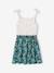 Meisjesjurk met fijne bretels marineblauw+oudroze - vertbaudet enfant 