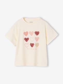 -T-shirt met korte mouwen met hartjes