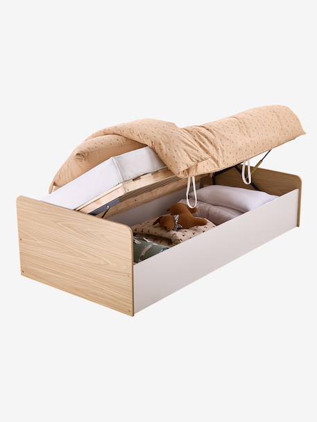Kinderbed met opbergkoffer hout 90x190cm wit - vertbaudet enfant 