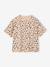 Bedrukt meisjesshirt met korte mouwen antraciet+beige+lichtgeel+zandbeige - vertbaudet enfant 