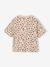 Bedrukt meisjesshirt met korte mouwen antraciet+beige+lichtgeel+zandbeige - vertbaudet enfant 