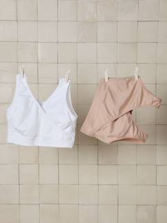 -Set met 2 naadloze microvezel voedingsbeha's