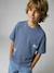 Set van 2 T-shirt met korte mouwen grijsblauw - vertbaudet enfant 