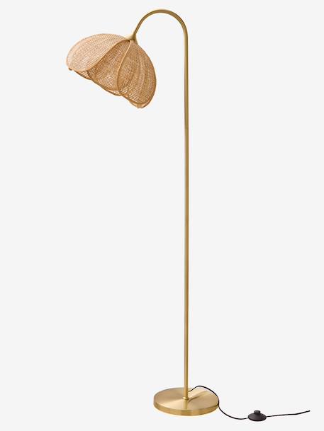 Rotan bloem metalen vloerlamp goud - vertbaudet enfant 