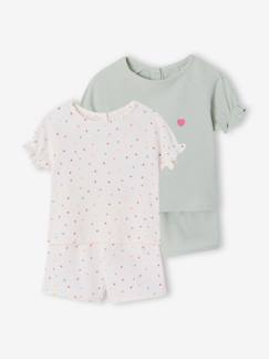 -Set van 2 pyjamashorts voor meisjes, praktisch