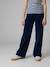Wijde broek fluweel / velours marineblauw - vertbaudet enfant 