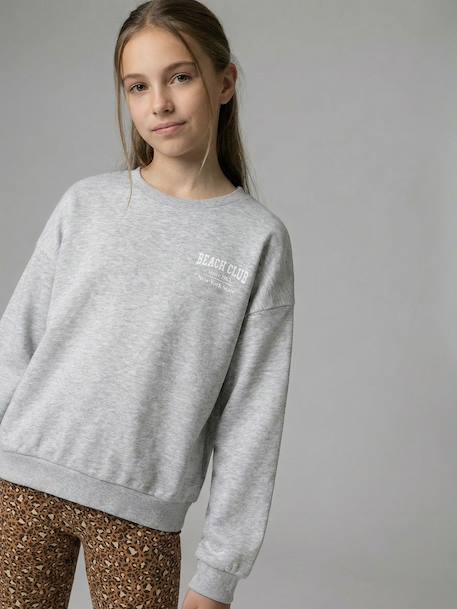 EssentiÃ«le sweater voor meisjes JONEN gemêleerd grijs - vertbaudet enfant 