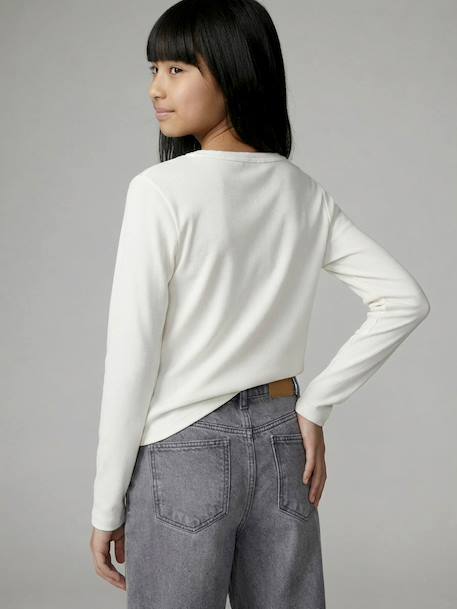 T-shirt met lange mouwen ecru - vertbaudet enfant 
