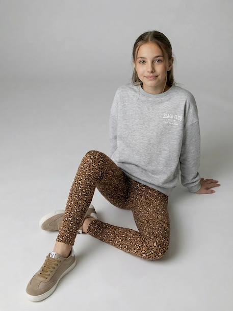 Lange legging met print bruin - vertbaudet enfant 