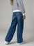 Wijde broek denim voor meisjes denimgrijs+lichtblauw+middenblauw - vertbaudet enfant 