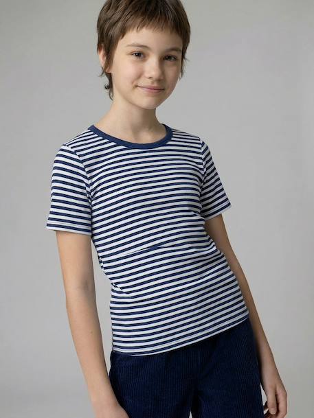 Set van 3 geribbelde t-shirt ecru - vertbaudet enfant 