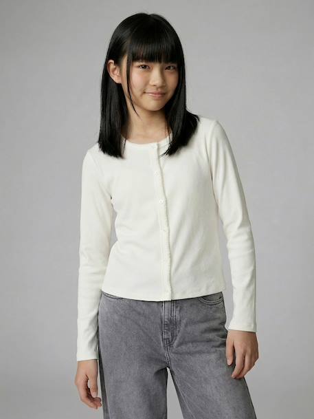 T-shirt met lange mouwen ecru - vertbaudet enfant 