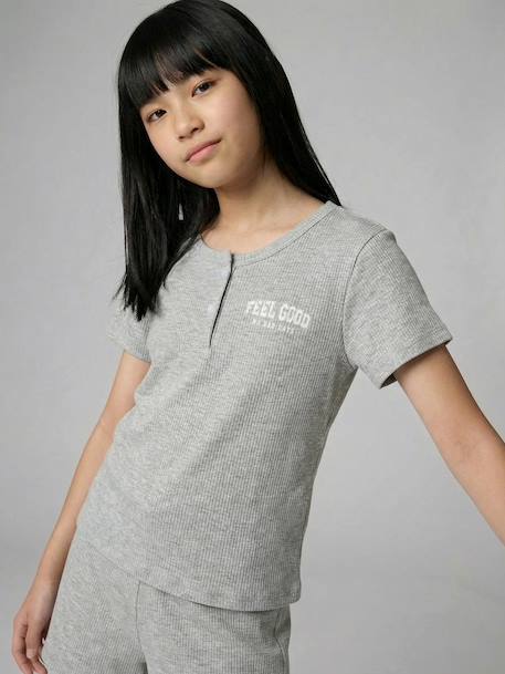 Set van 2 korte en lange pyjama's gemêleerd grijs - vertbaudet enfant 
