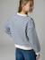 Sweater met wijde pasvorm bruin+marineblauw+vanille - vertbaudet enfant 