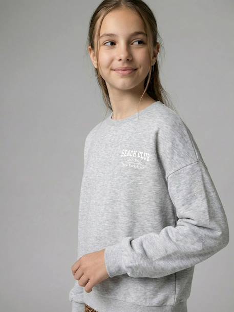 EssentiÃ«le sweater voor meisjes JONEN gemêleerd grijs - vertbaudet enfant 