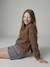 Sweater met wijde pasvorm bruin+marineblauw+vanille - vertbaudet enfant 