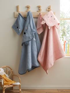 -Babybadcape met capuchon en geborduurde dieren