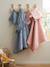 Babybadcape met capuchon en geborduurde dieren blauw+roze+WIT - vertbaudet enfant 