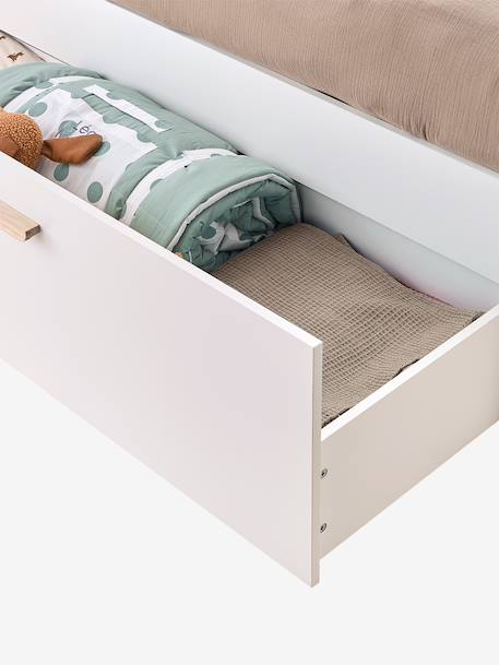 Tweepersoonsbed met opbergruimte 140x190cm wit - vertbaudet enfant 