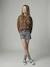 Sweater met wijde pasvorm bruin+marineblauw+vanille - vertbaudet enfant 