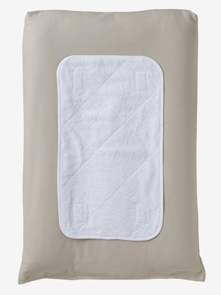 Set van 2 matrasopleggers Basics LICHTGRIJS LICHT+lichtroze + wit+WIT - vertbaudet enfant 