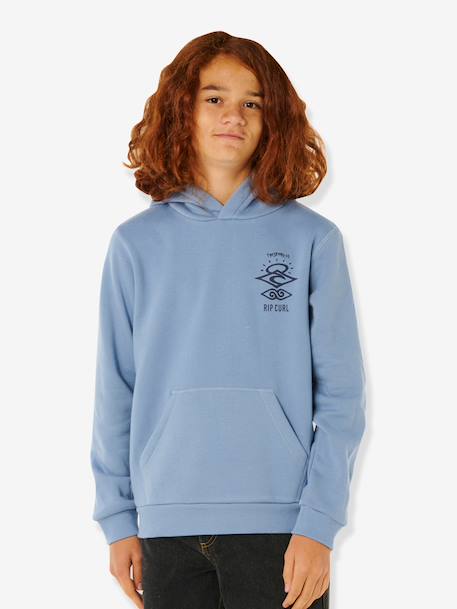 Sweater met capuchon voor jongens grijsblauw - vertbaudet enfant 