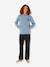 Sweater met capuchon voor jongens grijsblauw - vertbaudet enfant 