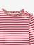 T-shirt met lange mouwen en strepen rood - vertbaudet enfant 
