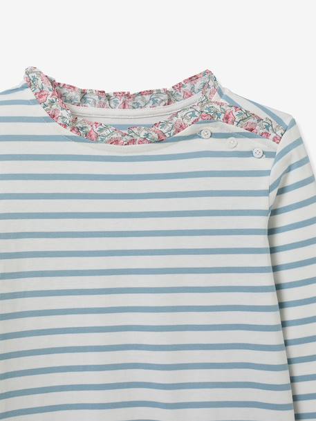 T-shirt met lange mouwen in maritieme stijl lichtroze. - vertbaudet enfant 