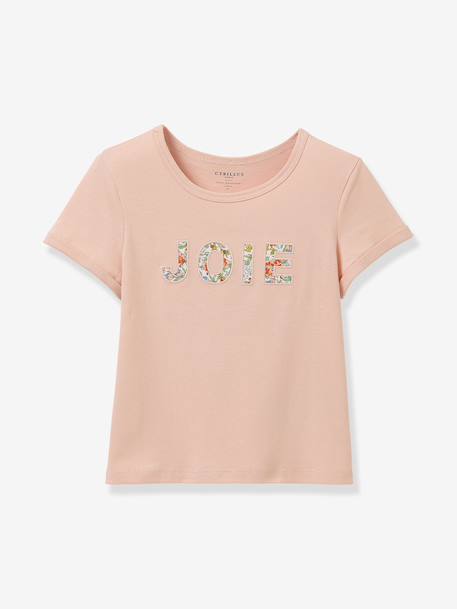 T-shirt voor meisjes met vrolijk motief lichtgroen - vertbaudet enfant 