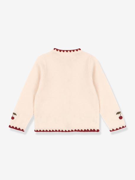 Vest met geborduurde kersen beige - vertbaudet enfant 