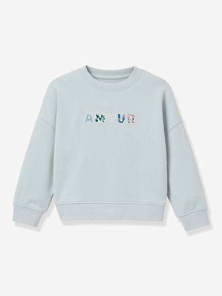Meisjessweater Amour lichtblauw - vertbaudet enfant 